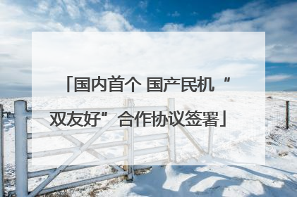 国内首个 国产民机“双友好”合作协议签署