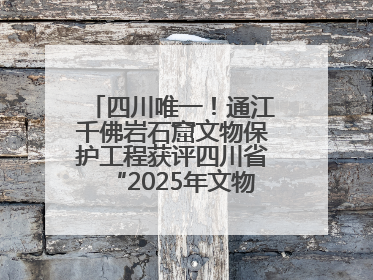 四川唯一！通江千佛岩石窟文物保护工程获评四川省“2025年文物保护优质工程”