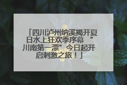 四川泸州纳溪揭开夏日水上狂欢季序幕 “川南第一漂”今日起开启刺激之旅！