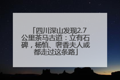 四川深山发现2.7公里茶马古道：立有石碑，杨慎、奢香夫人或都走过这条路