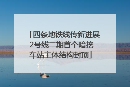 四条地铁线传新进展 2号线二期首个暗挖车站主体结构封顶