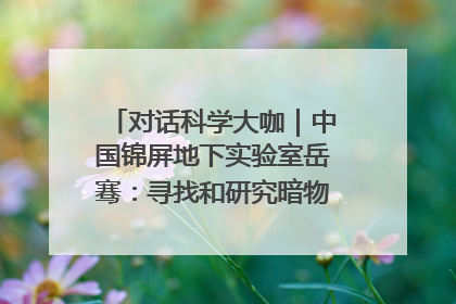 对话科学大咖｜中国锦屏地下实验室岳骞：寻找和研究暗物质，就是要去突破人类的认知边界