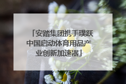 安踏集团携手璞跃中国启动体育用品产业创新加速器