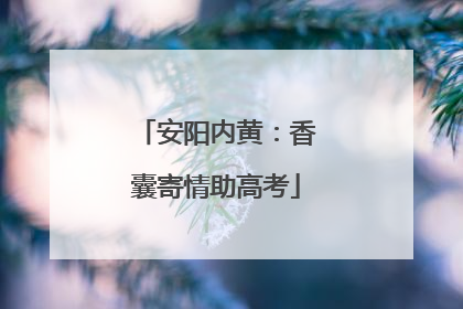 安阳内黄：香囊寄情助高考