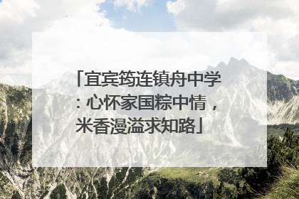 宜宾筠连镇舟中学：心怀家国粽中情，米香漫溢求知路