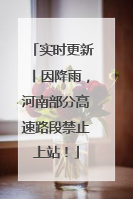 实时更新丨因降雨，河南部分高速路段禁止上站！