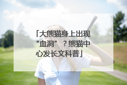大熊猫身上出现“血洞”？熊猫中心发长文科普