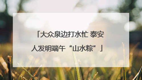 大众泉边打水忙 泰安人发明端午“山水粽”