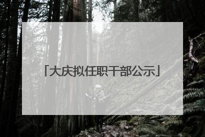 大庆拟任职干部公示