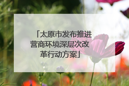 太原市发布推进营商环境深层次改革行动方案