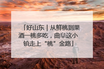 好山东｜从鲜桃到果酒一桃多吃，曲阜这小镇走上“桃”金路