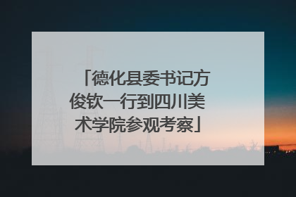 德化县委书记方俊钦一行到四川美术学院参观考察