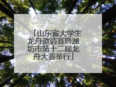山东省大学生龙舟邀请赛暨潍坊市第十二届龙舟大赛举行