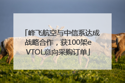 峰飞航空与中信系达成战略合作，获100架eVTOL意向采购订单