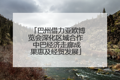 巴州借力亚欧博览会深化区域合作 中巴经济走廊成果惠及经贸发展