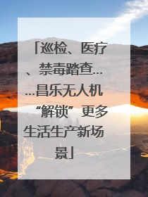 巡检、医疗、禁毒踏查……昌乐无人机“解锁”更多生活生产新场景