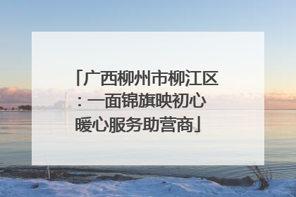 广西柳州市柳江区：一面锦旗映初心 暖心服务助营商