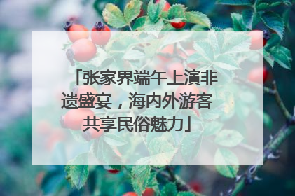 张家界端午上演非遗盛宴，海内外游客共享民俗魅力