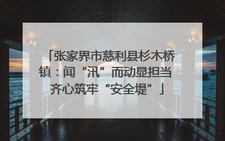 张家界市慈利县杉木桥镇：闻“汛”而动显担当 齐心筑牢“安全堤”