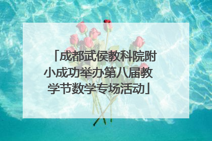 成都武侯教科院附小成功举办第八届教学节数学专场活动