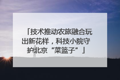 技术推动农旅融合玩出新花样，科技小院守护北京“菜篮子”