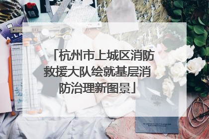 杭州市上城区消防救援大队绘就基层消防治理新图景