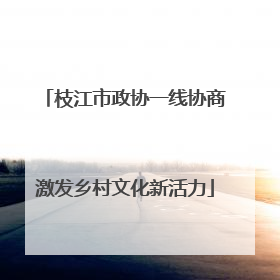 枝江市政协一线协商激发乡村文化新活力