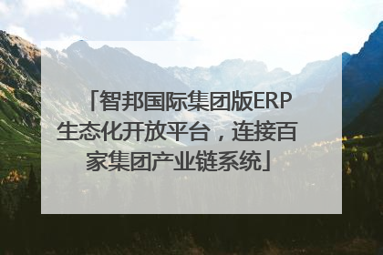智邦国际集团版ERP生态化开放平台，连接百家集团产业链系统