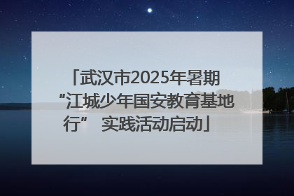 武汉市2025年暑期“江城少年国安教育基地行” 实践活动启动