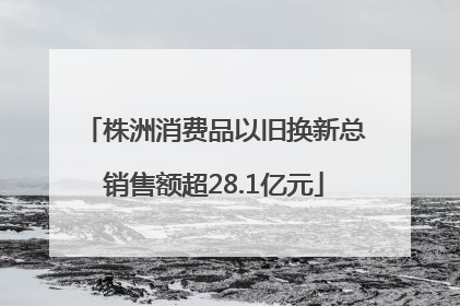 株洲消费品以旧换新总销售额超28.1亿元