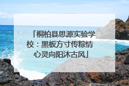 桐柏县思源实验学校：黑板方寸传粽情 心灵向阳沐古风