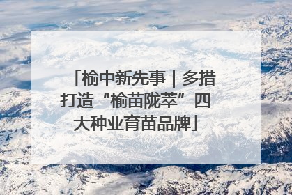榆中新先事｜多措打造“榆苗陇萃”四大种业育苗品牌