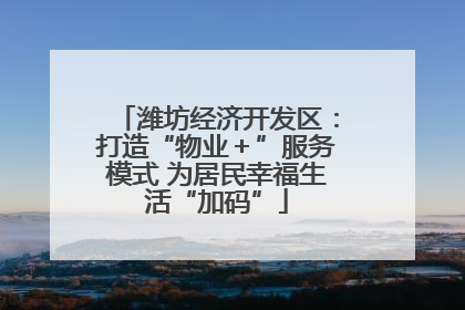 潍坊经济开发区：打造“物业＋”服务模式 为居民幸福生活“加码”
