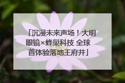 沉浸未来声场！大明眼镜×蜂巢科技 全球首体验落地王府井