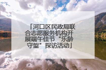 河口区民政局联合志愿服务机构开展端午佳节“乐龄守望”探访活动