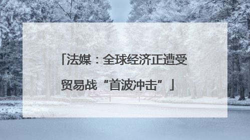法媒：全球经济正遭受贸易战“首波冲击”