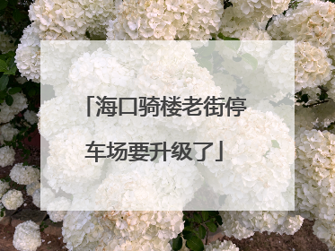 海口骑楼老街停车场要升级了