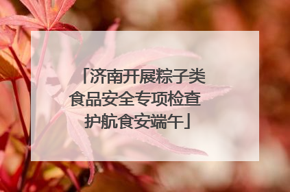 济南开展粽子类食品安全专项检查 护航食安端午