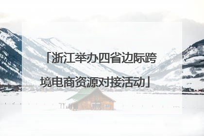 浙江举办四省边际跨境电商资源对接活动