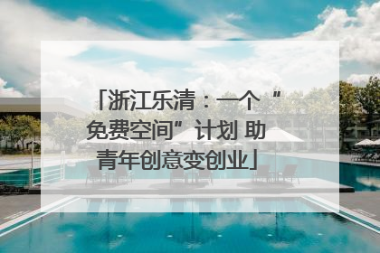 浙江乐清：一个“免费空间”计划 助青年创意变创业