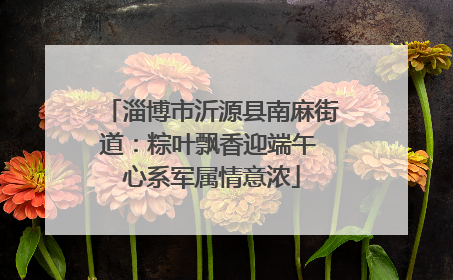 淄博市沂源县南麻街道：粽叶飘香迎端午 心系军属情意浓