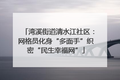 湾溪街道清水江社区：网格员化身“多面手”织密“民生幸福网”