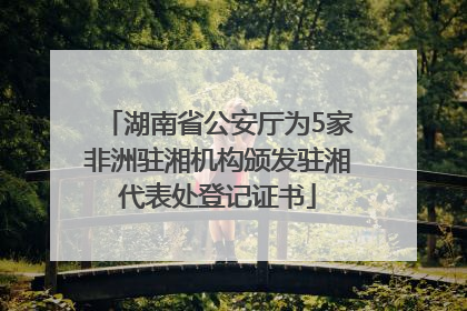 湖南省公安厅为5家非洲驻湘机构颁发驻湘代表处登记证书