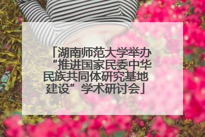 湖南师范大学举办“推进国家民委中华民族共同体研究基地建设”学术研讨会