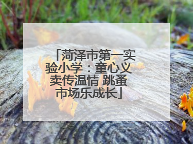 菏泽市第一实验小学：童心义卖传温情 跳蚤市场乐成长