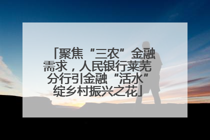 聚焦“三农”金融需求，人民银行莱芜分行引金融“活水”绽乡村振兴之花