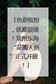 色彩缤纷，优雅浪漫！泉州东海“花瓣天桥”正式开放！
