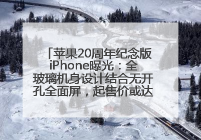 苹果20周年纪念版iPhone曝光：全玻璃机身设计结合无开孔全面屏，起售价或达1.45万人民币