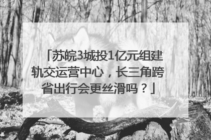 苏皖3城投1亿元组建轨交运营中心，长三角跨省出行会更丝滑吗？