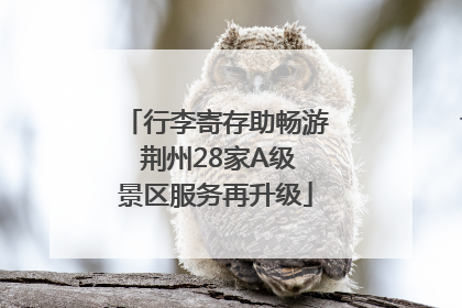 行李寄存助畅游 荆州28家A级景区服务再升级